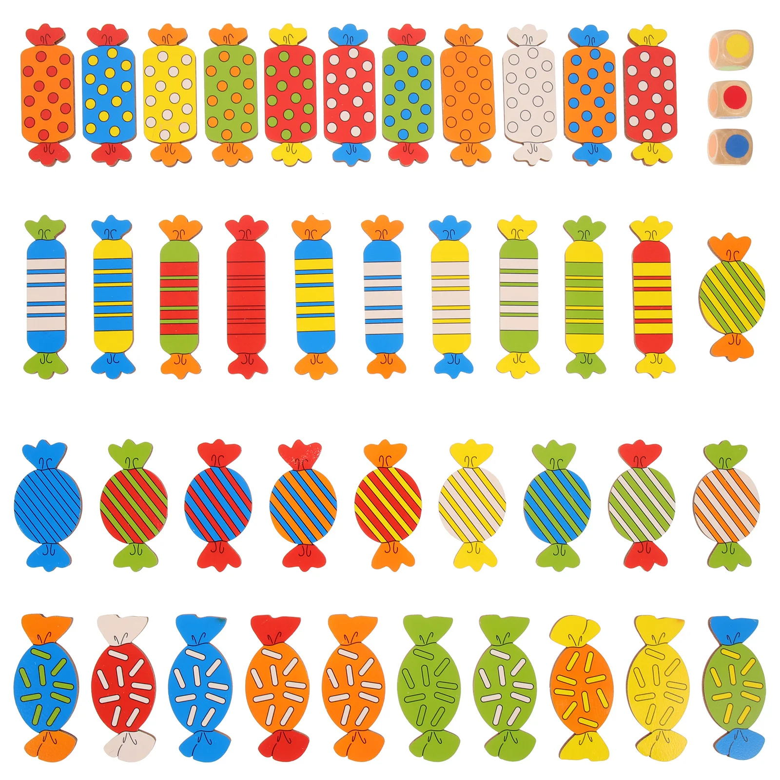 1 Set Of Color Matching Game Candy Shaped Wooden Board Kids Learning Educational Plaything For Cognitive Development Memory