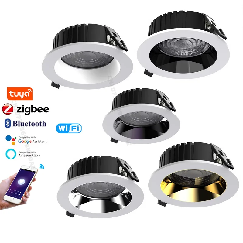 

Doodle ZIGBEE/ Smart Dimming/Color tuning LED Downlight Bluetooth APP Living Room ceiling Light AC85-265V Home lighting 7W9W12W