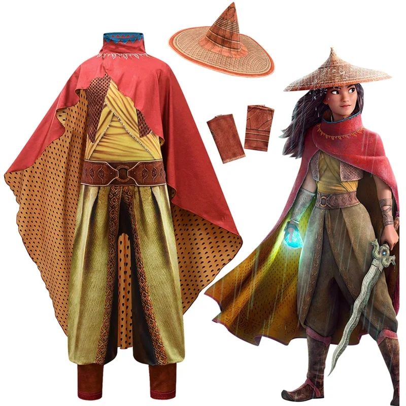 Costume d'Halloween pour Bol, Anime Raya et le Dernier Dragon, Cosplay, Ensembles de Vêtements de ixde Carnaval, Robe de Barrage, Tenues JYF