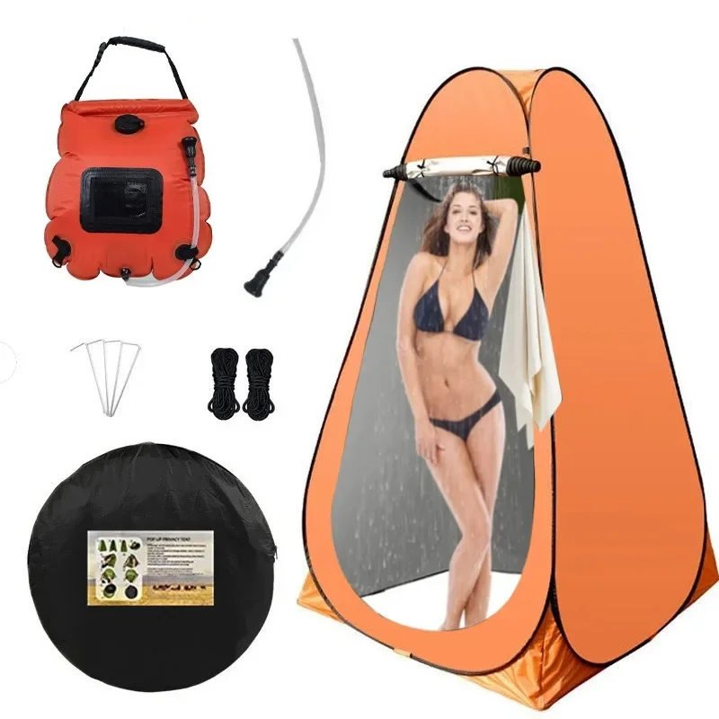 useful 120 * 120 * 190Cm Portable Camping Shower Room, Outdoor Bath Tent, Shower Change Cover, Fishing Warm Tent Free Build Qui