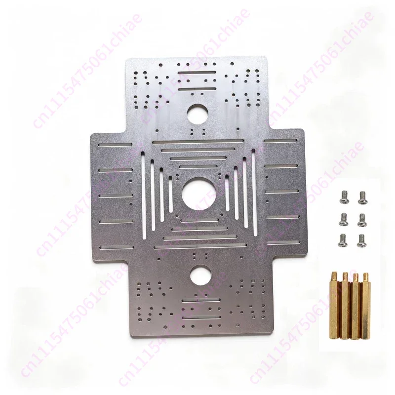 330+240mm Big Metal Plate Aluminum Alloy with 50mm Couplings Support 370 / 520 Motor Car Chassis Frame DIY Kit Robot Car Parts