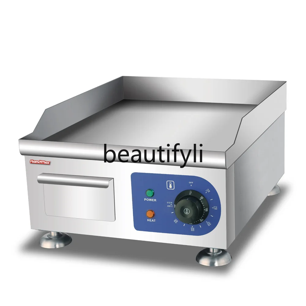 

Commercial Electric Griddle Tabletop Pork Griddle Western Hotel Kitchen Teppanyaki Pit Pattern Grill