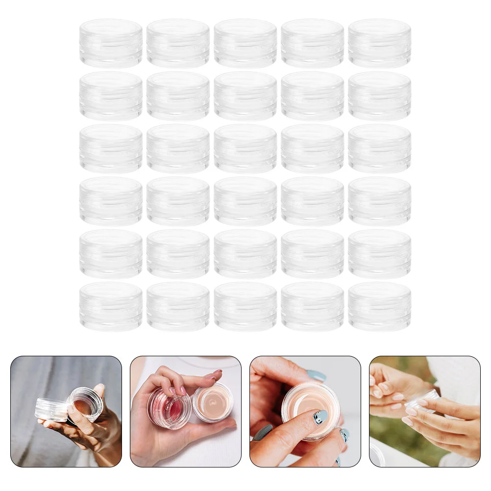 55 Pcs Cream Box Bottle Refillable Jar Buttercream Creami Filling Sub Cosmetics Case Face Container Travel