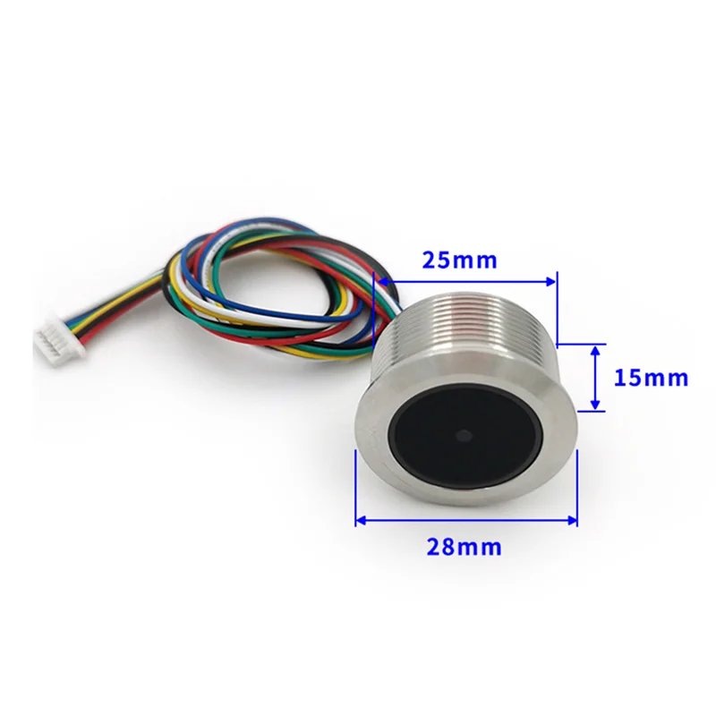 GM861 Metal LED Controle Anel Indicador Luz, UART Interface, 1D, 2D Código de barras, QR Code, Barcode Reader Module