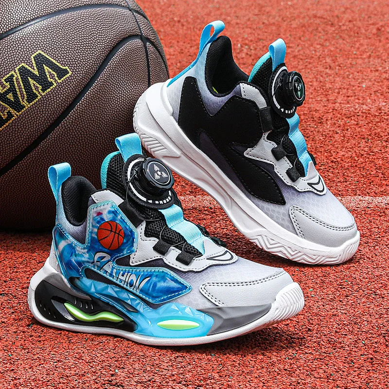 New Arrival Children Basketball Shoes Boys Sports Shoes Tennis Casual Daily School Kids Running Shoes Walking Sneaker for Girls