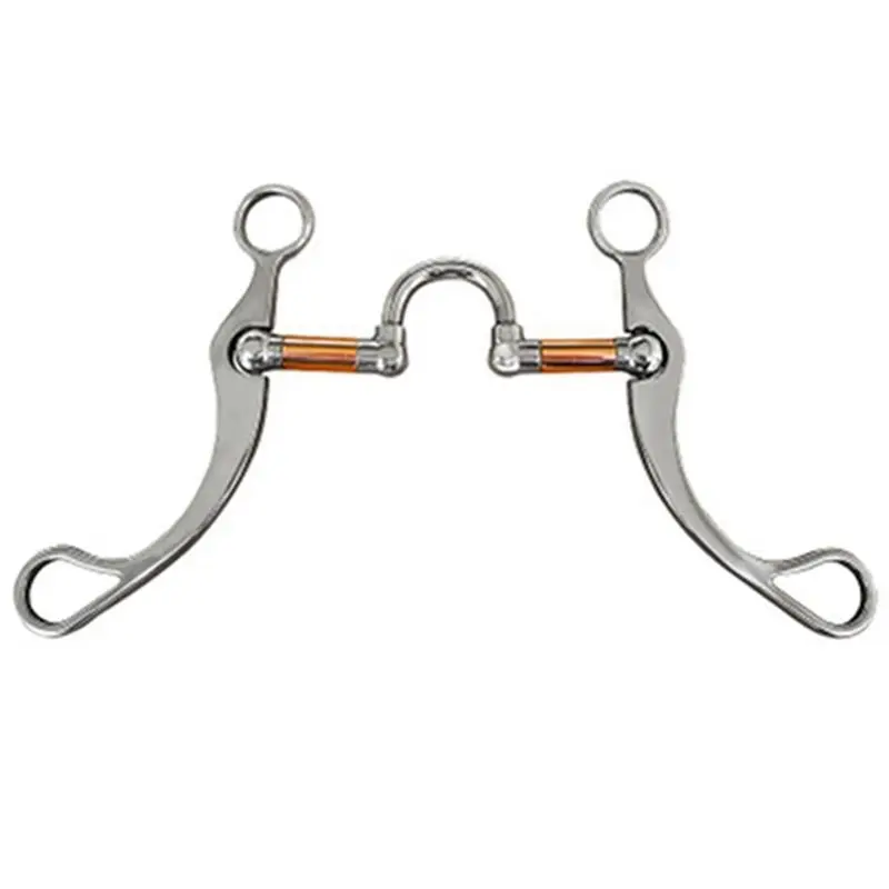 

【Supernew】Stainless Steel Snaffle Bit Horse Bits Western Snaffle Bits Horse Training Equipment For Mouth Training Bit With Coppe