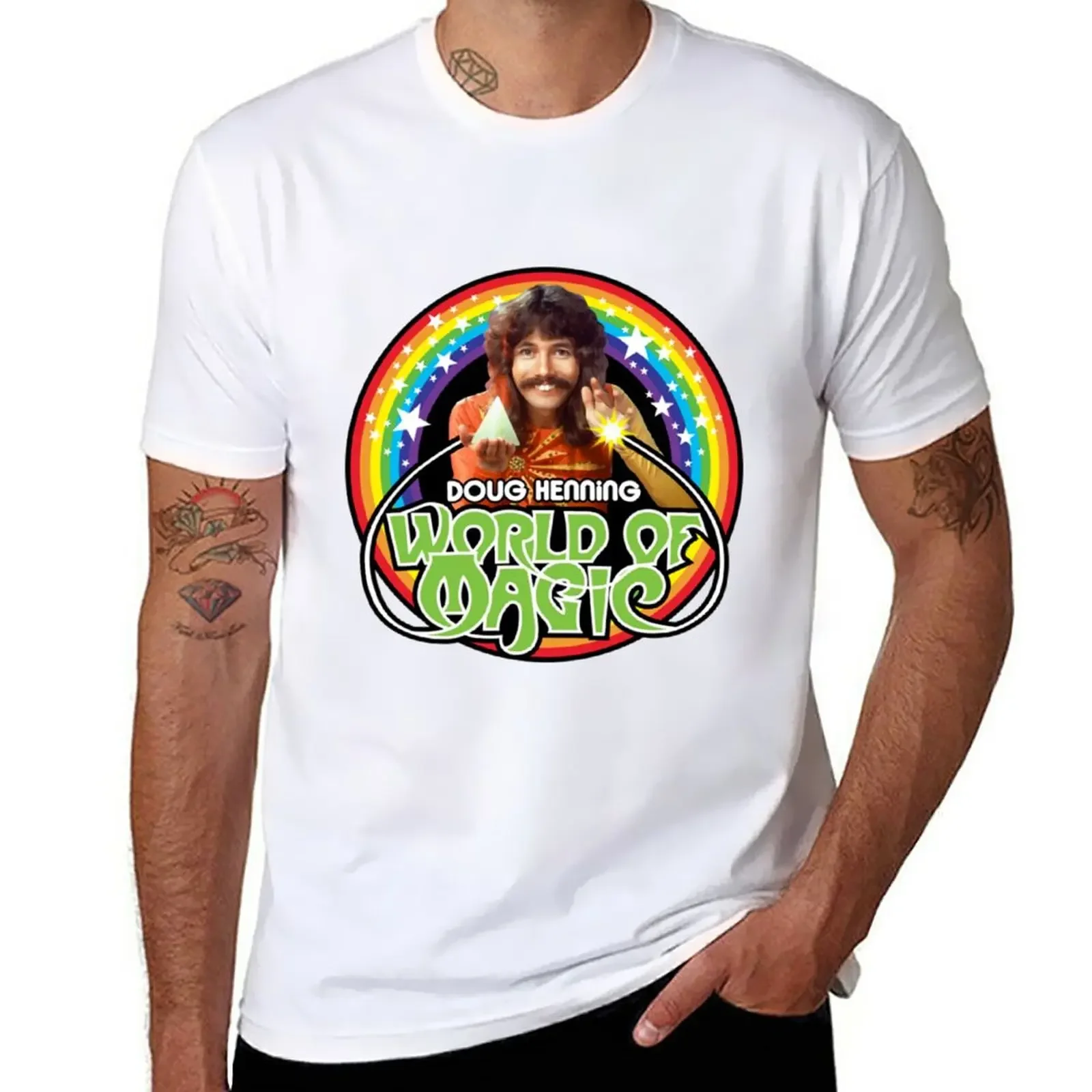 Doug Henning T-Shirt Anime Kleidung schnell trocknende Herren Grafik T-Shirts groß und groß