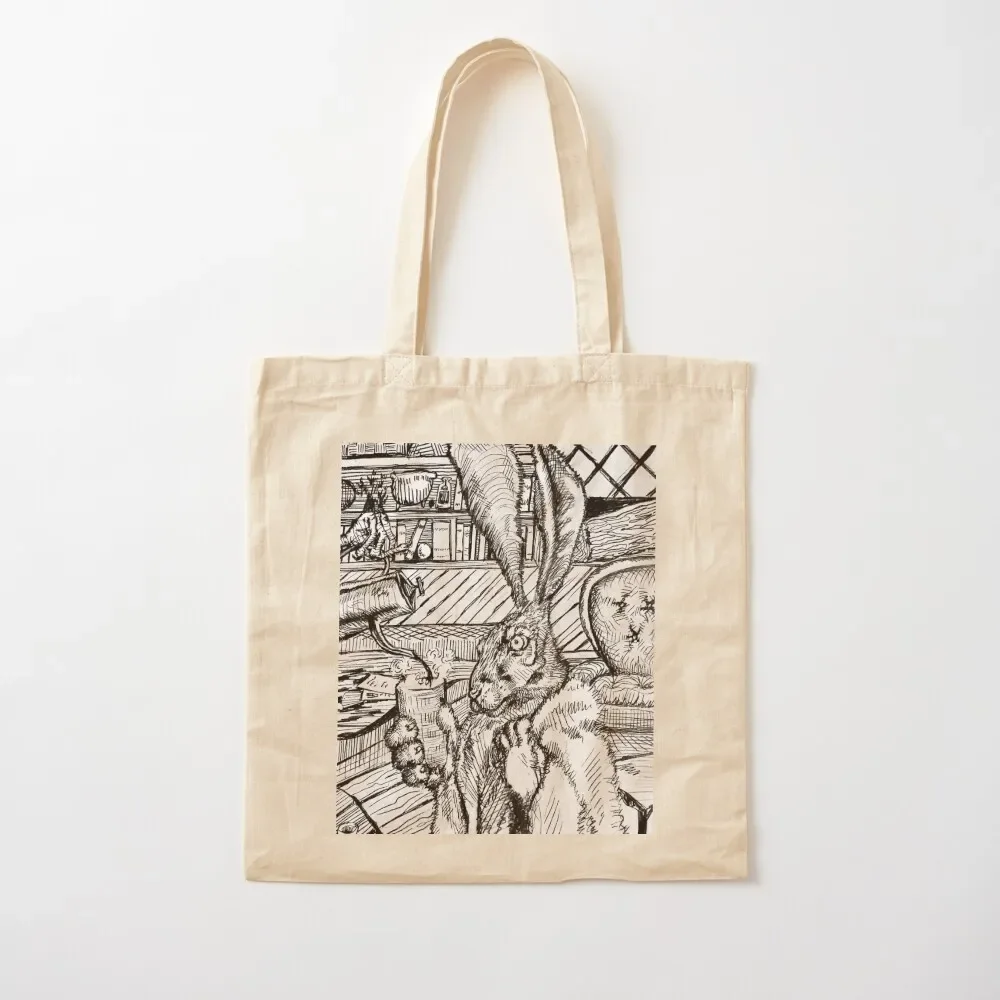 A Hare and the Coffee Tote Bag Woman shopper bag Women bags Tote Bag