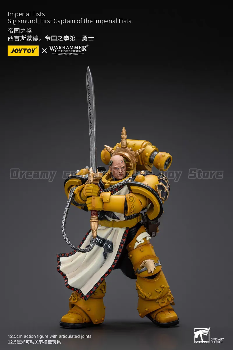 

【Доставка в течение 24 часов】JOYTOY Warhammer 40K Imperial Fists Сигизмунд, Первый капитан Имперских кулаков