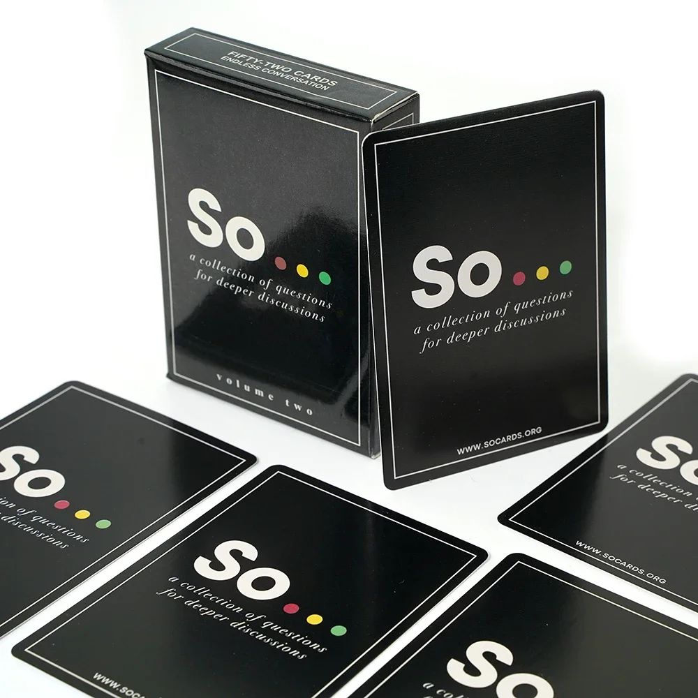 So Cards Conversation Starter - High Quality Special Style Questions Card Game for Adults & Families Party Leisure Board Game