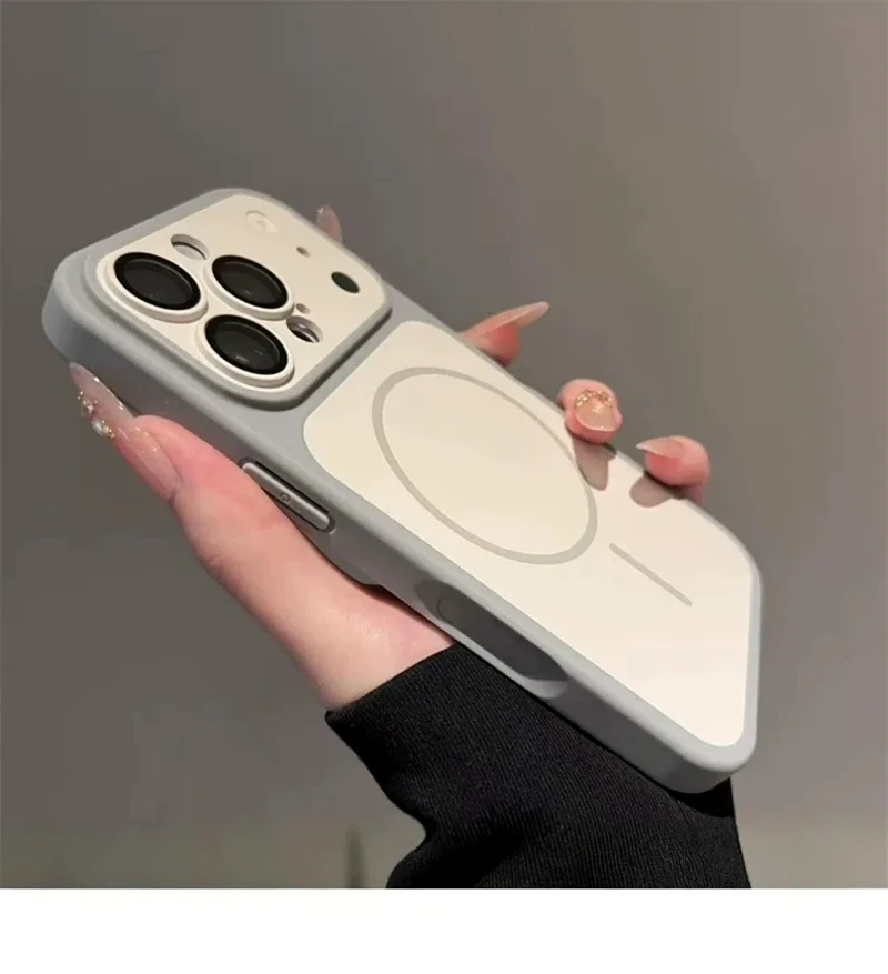 Luxuriöse Magnetische Matte Stoßfeste Handyhülle für iPhone 18 Pro Max 17 Air 16 15 14 13 12 11 Plus Magsafe Bumper Case Cover – Detail 3