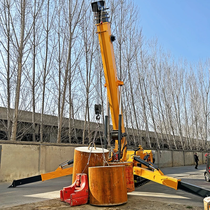 Hydraulic Telescopic Boom Crawler Crane That Can Enter Elevators And Workshops 5-ton And 8-ton Spider Cranes Spider Crane