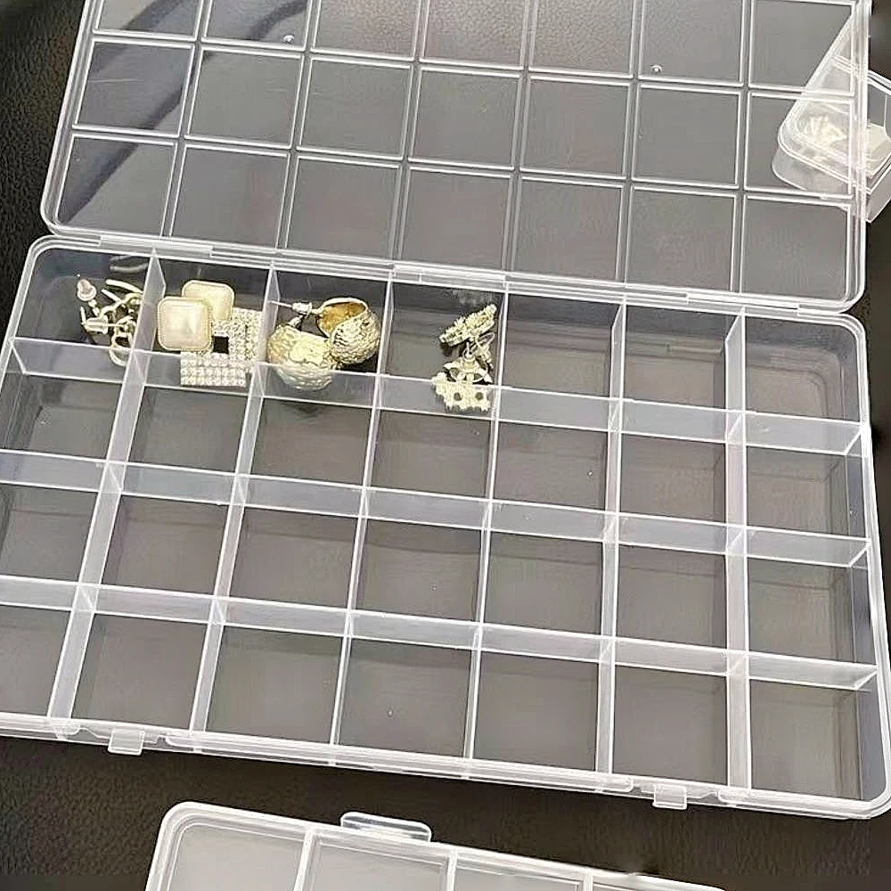 1 PC/28 Fixed Grids Storage Box Transparent Plastic Portable Box, DIY Beads Rings Earrings Necklace Jewelry Packaging Organizer image 6