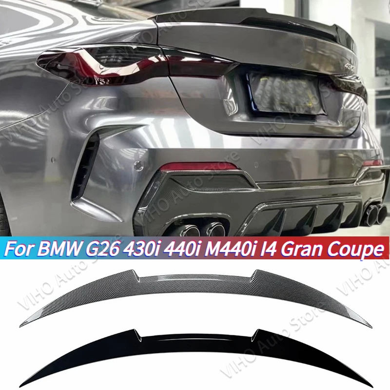 

Комплект кузова для BMW 4 серии G26 430i 440i M440i I4 Gran Coupe 2021-2024, стиль M4, спойлер на заднюю крышу багажника, заднее крыло багажника