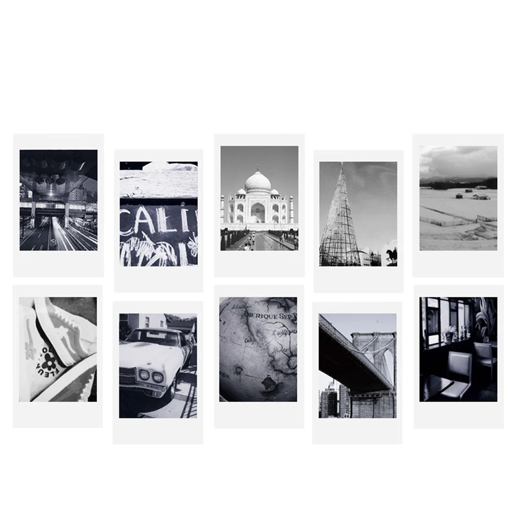 In Stock  Fuji Mini Black And White Monochrome Films Fujifilm Instax Mini 13 12 11 8 9 For Instant Mini 8 9 7s Camera Photo Pape