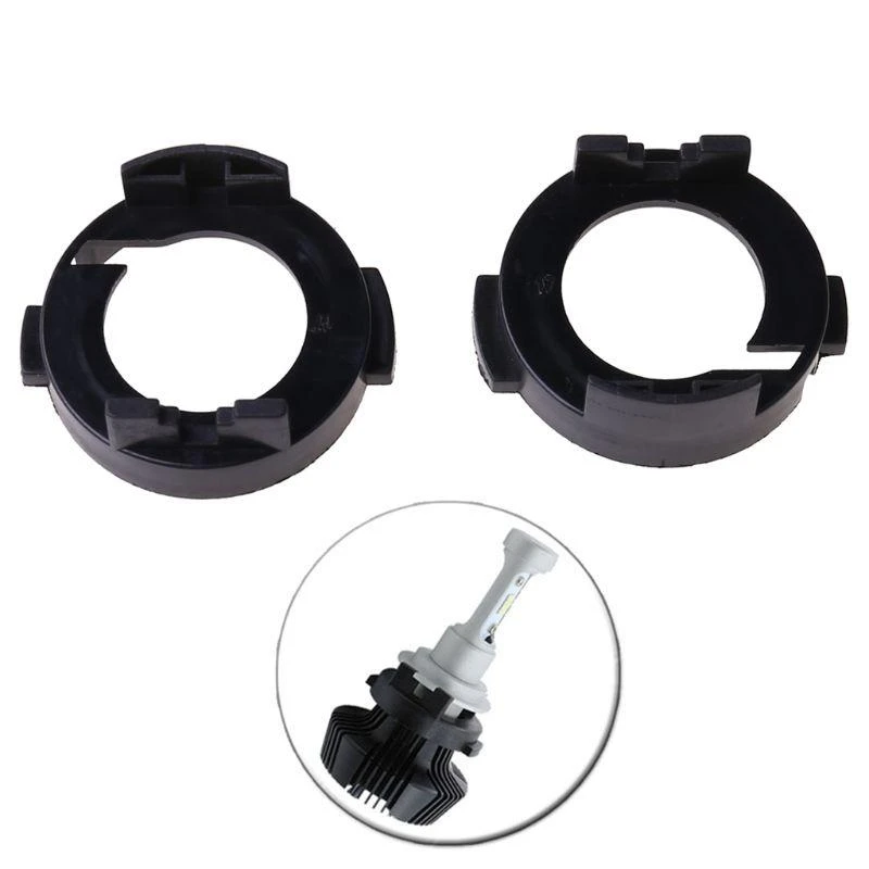 H7 LED Headlight Bulbs Retainer Socket Bracket Base Adapters for Kia Forte Koup 2014-2016 2012-2017 2pcs