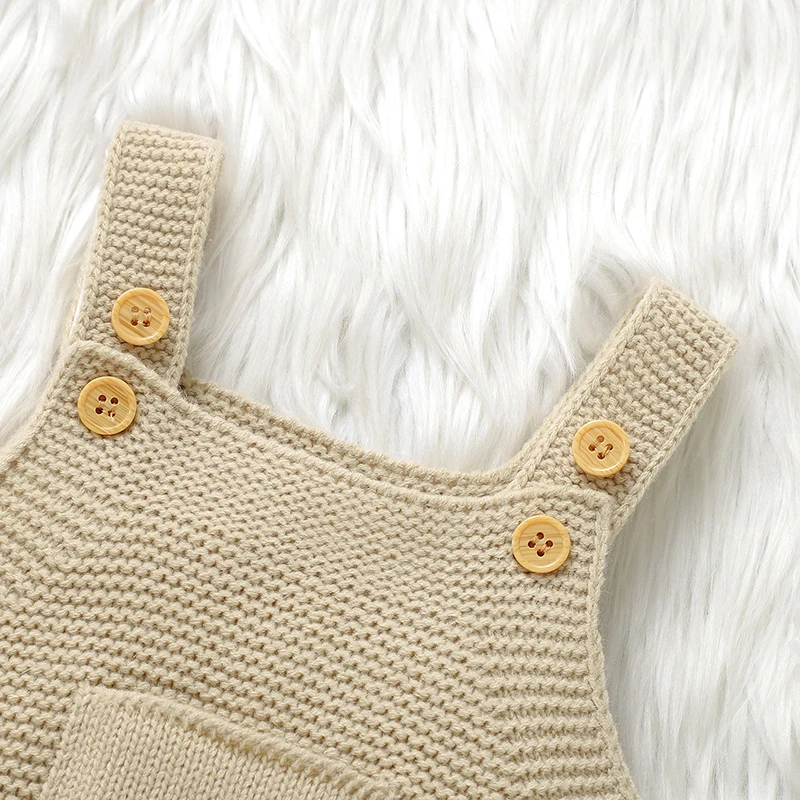 Autumn Baby Clothes Sets Knit Infant Boy Girl Sweater Long Sleeve+Romper Sleeveless Newborn Kid Pullover+Jumpsuit Foot Wrap 0-9M