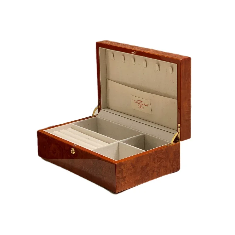 Medieval wabi sabi old money wind tree tumor baking paint wooden jewelry storage box necklace ring gold jewelry box dust