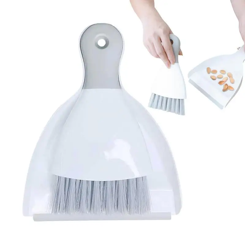 Small Broom And Dustpan Set Cleaning Sweeper Combo For Car Interior Automotive Home Sweeping Brush And Dust Pan For Study Desk