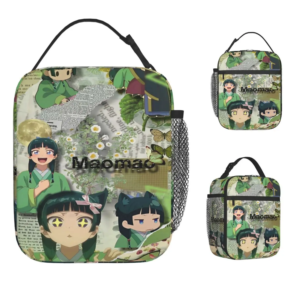 

The Apothecary Diaries Lunch Bag MaoMao Funny Lunch Box Men Outdoor Picnic Convenient Cooler Bag Oxford Thermal Tote Handbags