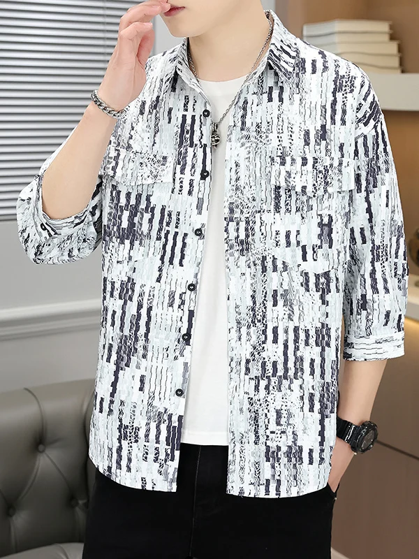 

Летняя мужская повседневная футболка из ледяного шелка, тонкая, свободного кроя, больших размеров, модная, с охлаждающим эффектом, верхняя одежда