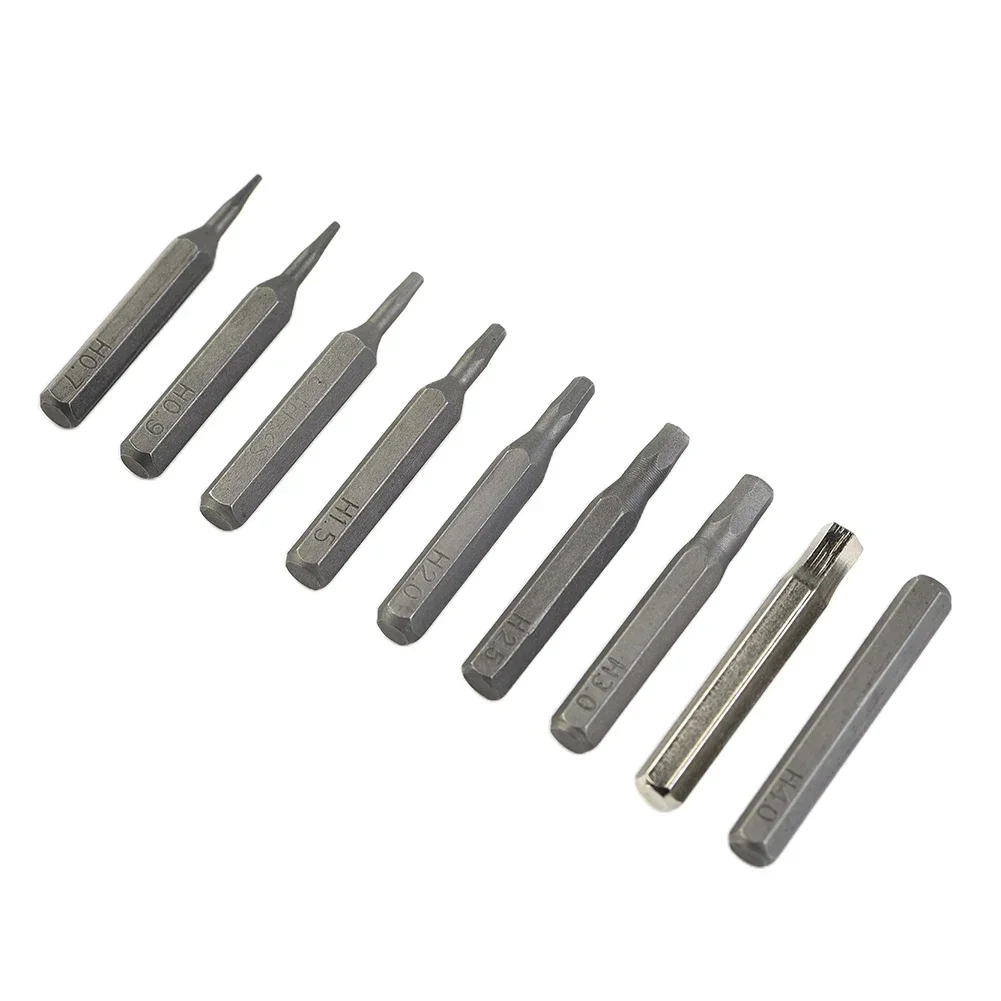 1 Pc 28mm Hex Screwdriver Bit Steel H0.7 H0.9 H1.5 H2 H3 H4 4mm Hex Shank For Precision Repair Household Repairing Tools Parts
