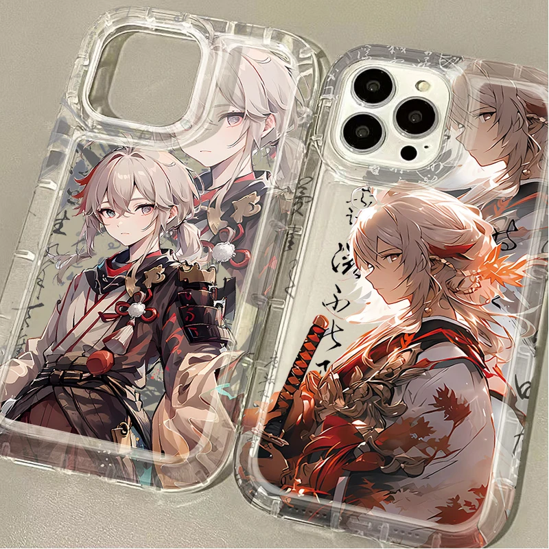 Genshin Impact Ganyu Clear Phone Case For iPhone 16 15 14 13 12 11 Pro Max XS X XR 8 7 Plus SE 2020 Shockproof Soft Back Cover