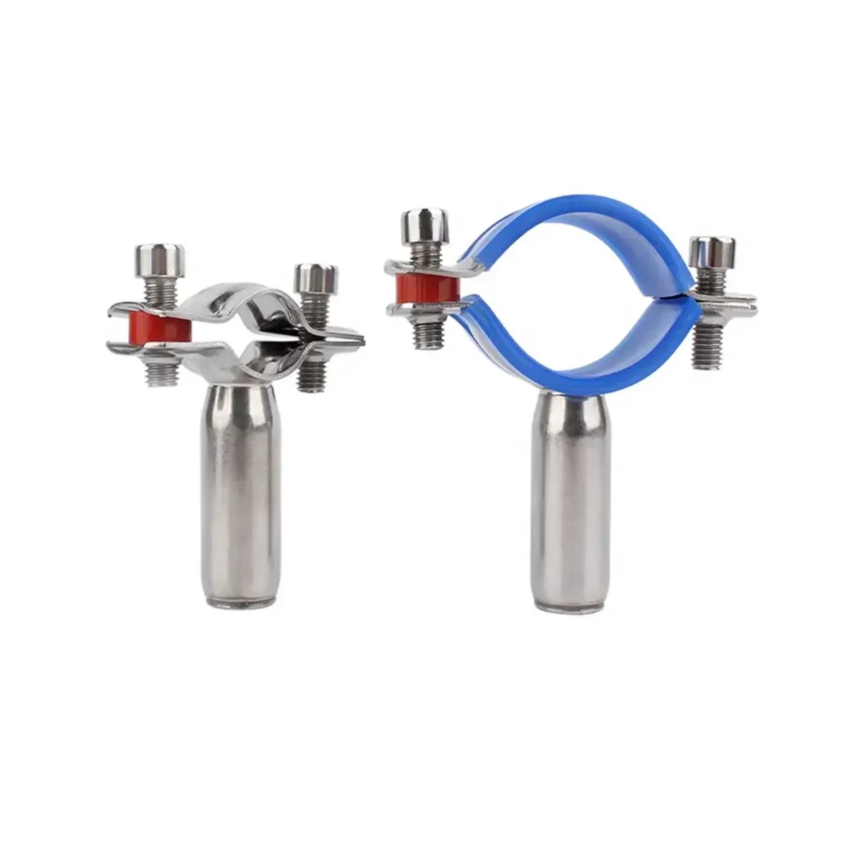 304 دعامة من الفولاذ المقاوم للصدأ ملحومة أنابيب المياه تحديد المشبك جولة قفل بولي كلوريد الفينيل المشبك