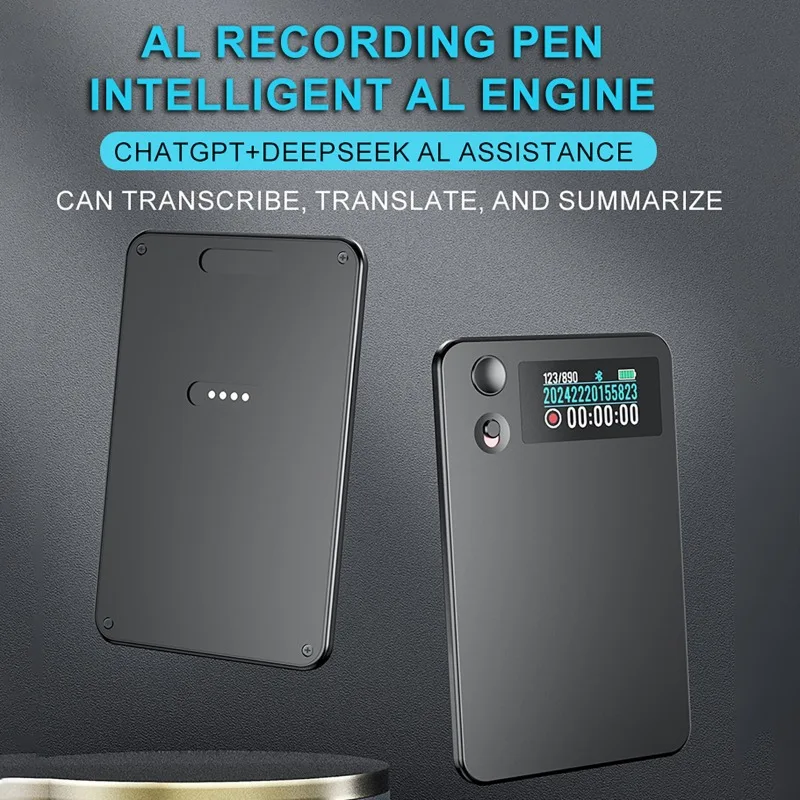 

8-256GB AI Voice Recorder ChatGPT APP Control Audio Mind Map Real Time Transcription, Summary, Translation Phone Calls Recording