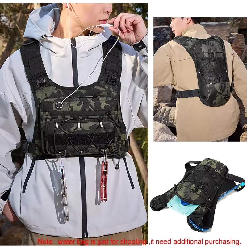 Running Chest Pack Hydration Vest For Cycling Hiking Bicycle Race Marathon Bag Men Women Sports Tactical Pouch Camping Backpack