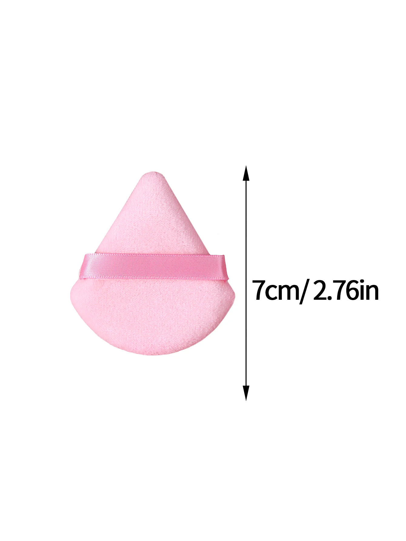 5Pcs Triangle Velvet Makeup Puff Pink Wedge Shape Makeup Sponge Puffs With Strap Soft Foundation Setting Powder Applicator For F