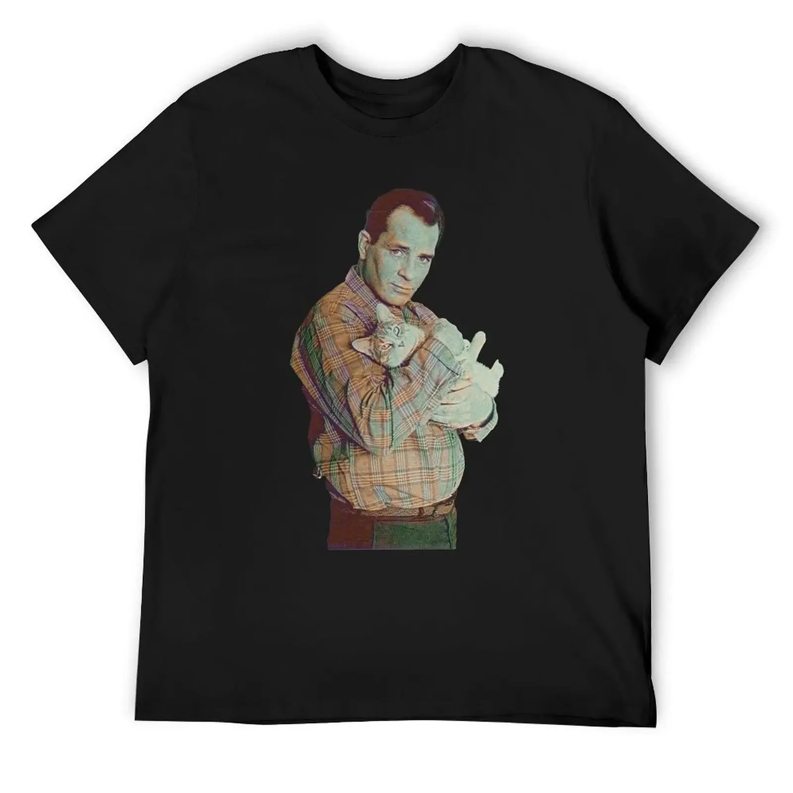 Jack Kerouac and His Cat T-Shirt customizeds plain quick drying graphic t shirts fruit of the loom mens t shirts