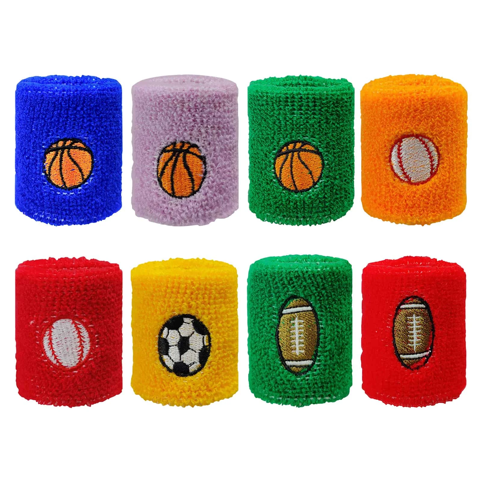 Sports Wristbands For Kids Absorbent Wrist Sweat Bands For Sports Sweatbands Accessories For Basketball Baseball Football Soccer