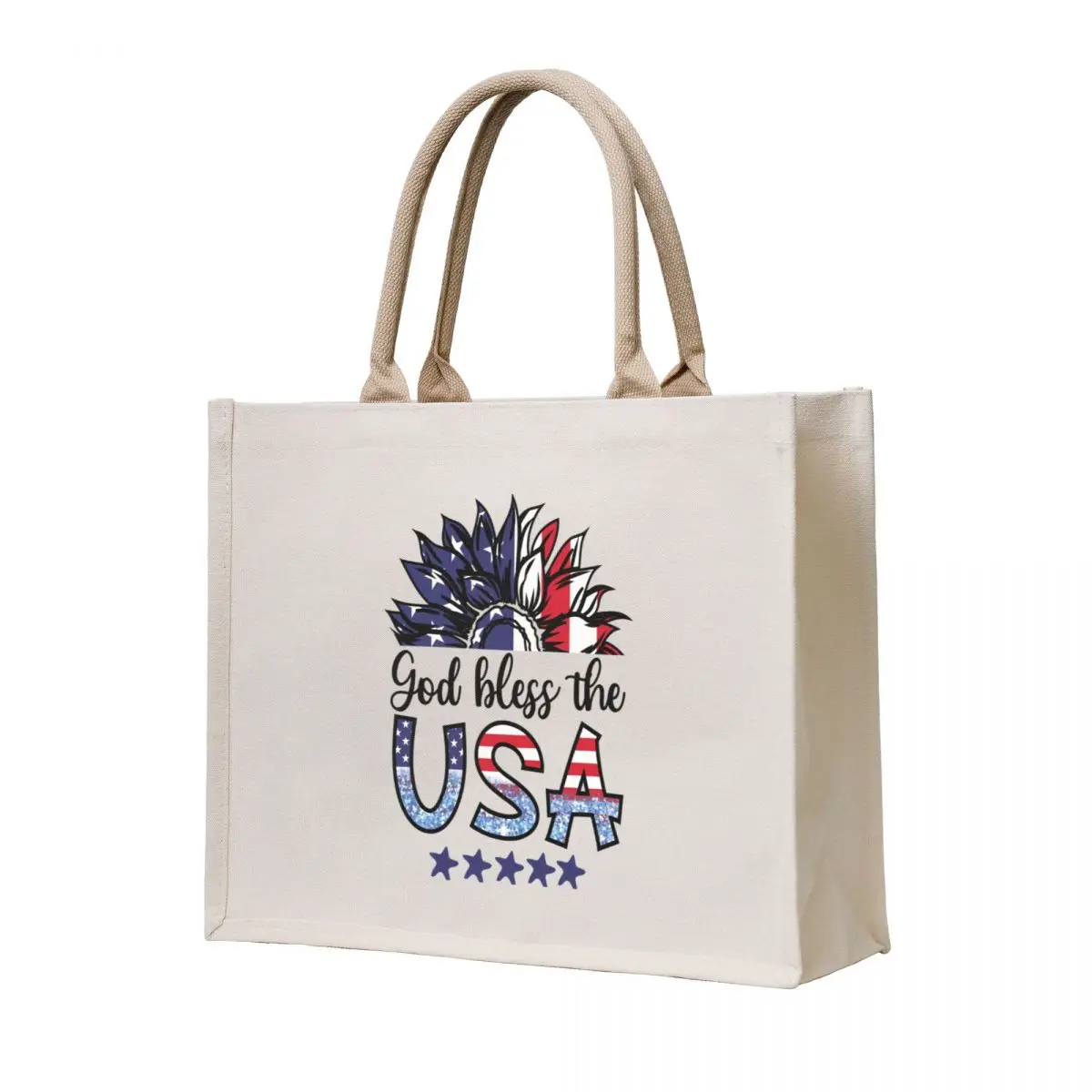 

God Bless The USA Fourth Of July Matching Family Tee Tote Bag bags luxury women tote bag men's tote bag men