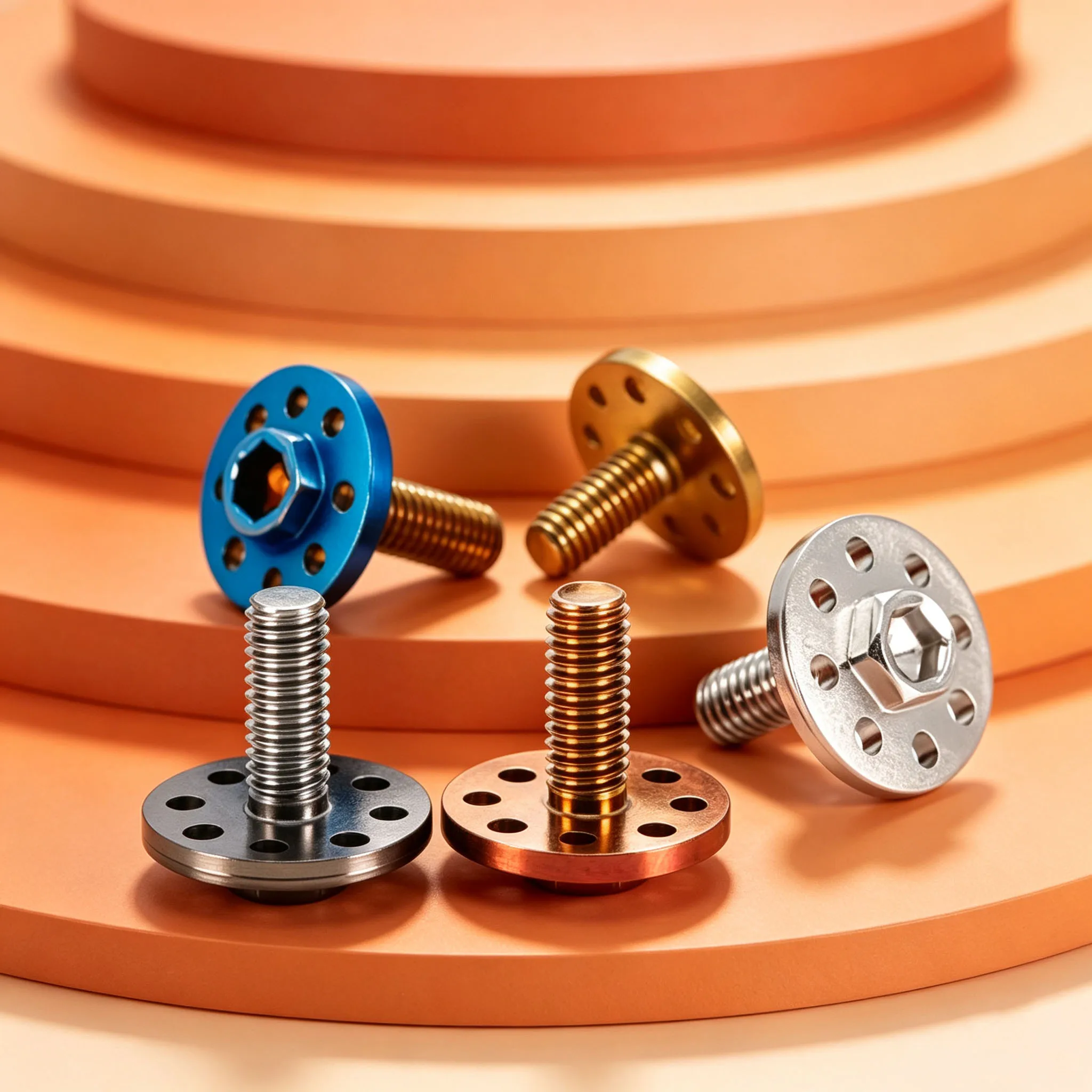 Heavy Duty M6 Flange Head Bolts Big Head Screws Auto Motorcycle EV Assembly License Plate Fixing Fastener Hardware