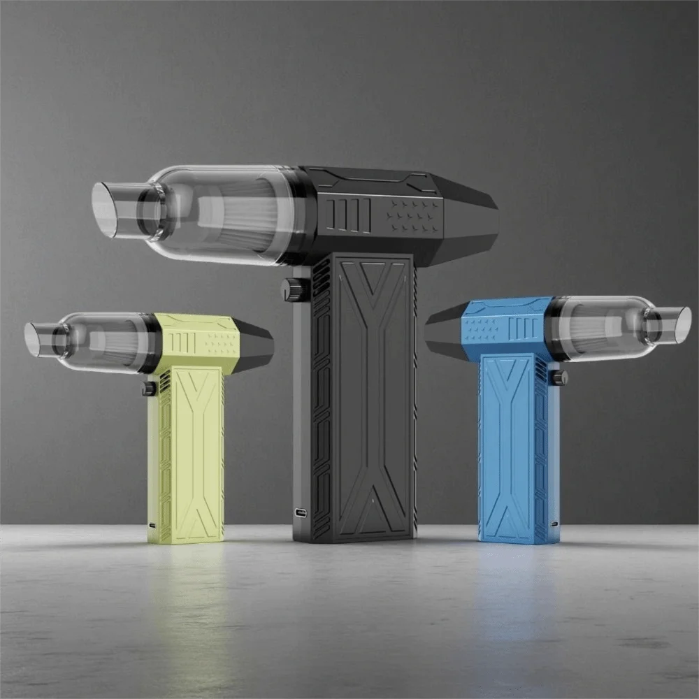 محرك بدون فرشاة توربو مروحة عنيفة 52 متر/الثانية نوع-C شحن منفضة هواء كهربائية قابلة للشحن متعددة الوظائف مروحة محمولة لاسلكية