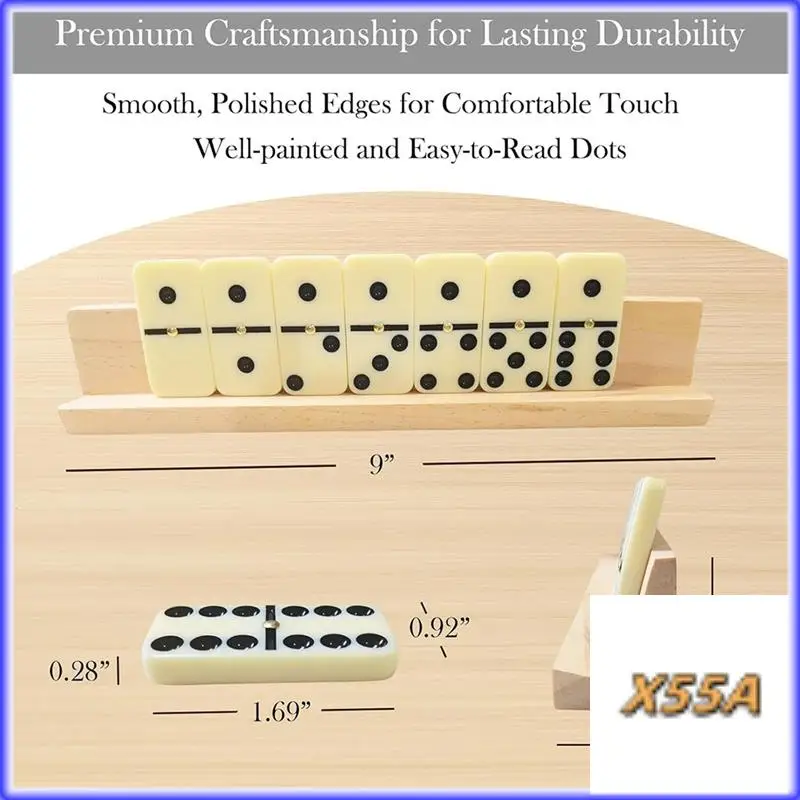 XX-Dominos Set For Adults Dominoes Classic Board Games 28 Tiles Double 6 Dominoes Family Games For Kids And Adults