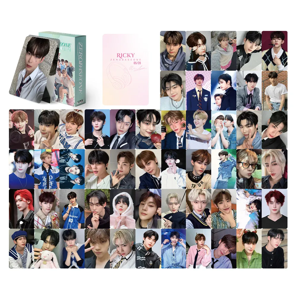 55Pcs Kpop Boy Band ZEROBASEONE New Album Lomo Card Photocards Double Sided Printd Postcards Fans Collection