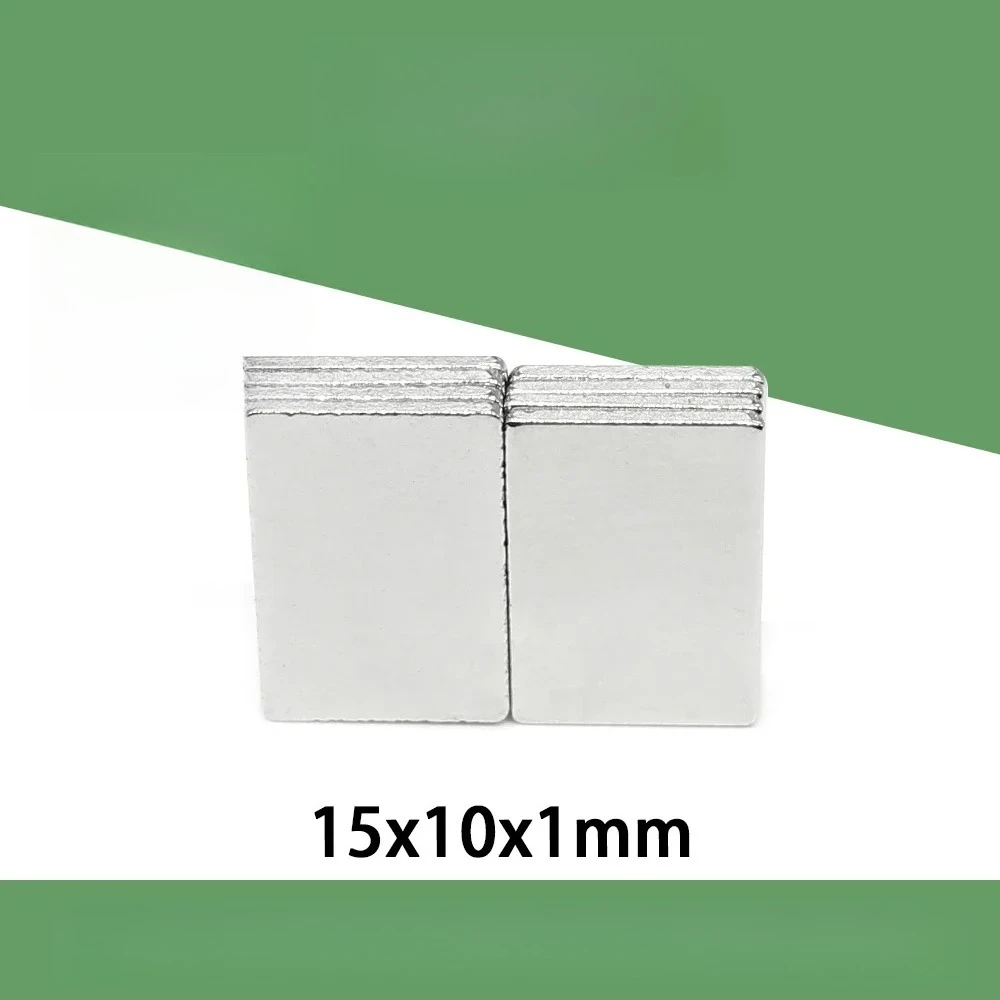 5-300PCS 15X10X1mm Super Strong Square Magnet 15X10X1mm   for Home Refrigerators, Offices DIY 15X10X1mm