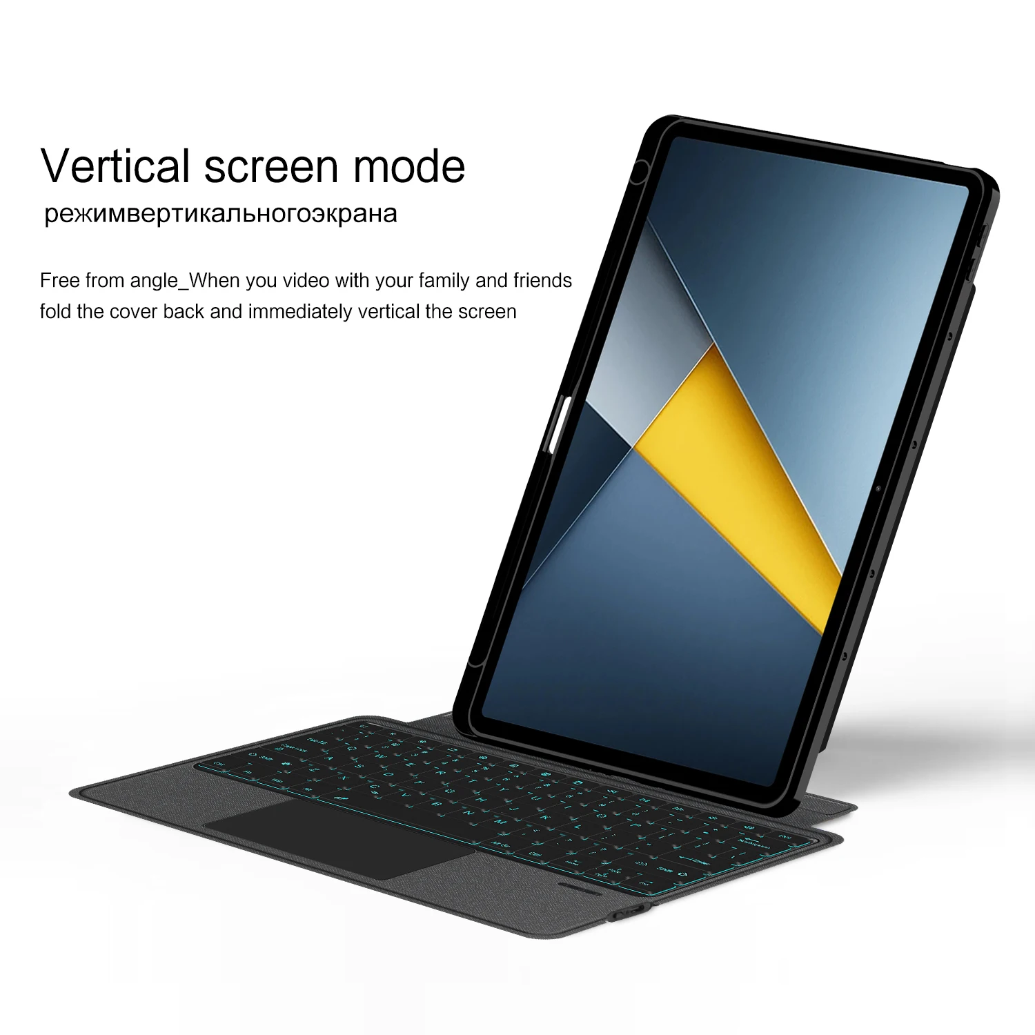 Detachable Magic Keyboard Case For Xiaomi Poco Pad M1 2025 Redmi Pad 2 Pro 12.1" Tablet Smart TouchPad Backlight Keyboard Cover