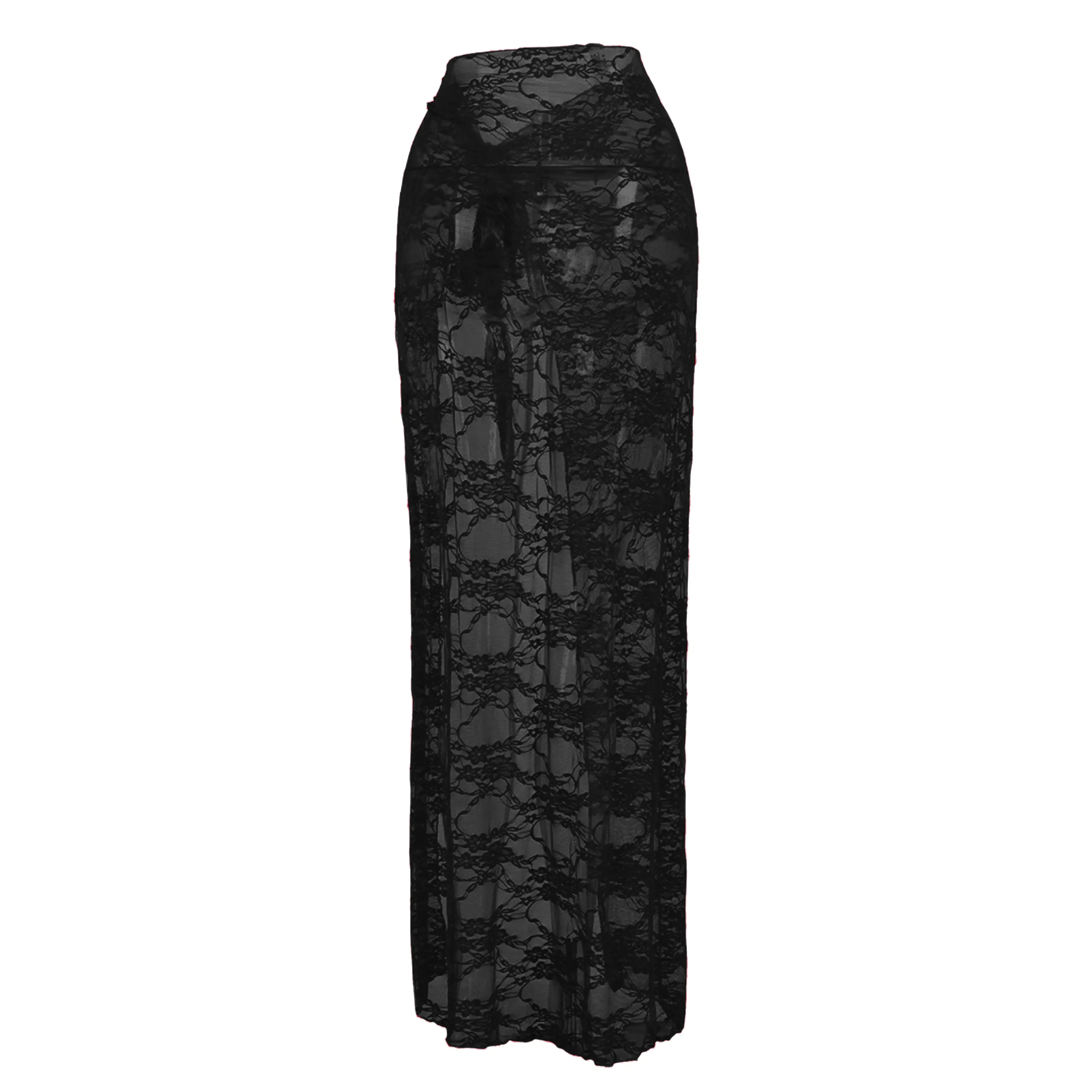 ファッションフラワーレースビキニスカート付き3ピースセット女性水着セクシーな背中の開いたストラップ付きbiquini水着ホリデービーチウェア