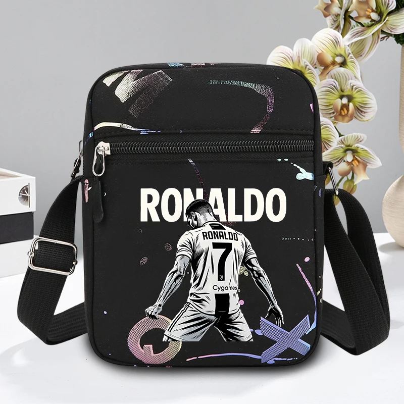 Cristiano Ronaldo CR7 Fashion Shoulder Bag for Men Women Anime Cartoon Printed Phone Storage Pouch Portable Storage Pouch Gifts