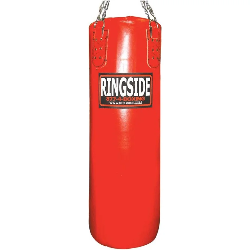 CCJRingside Leather Boxing Muay Thai MMA Fitness Workout Training Kicking Punching 65 lb. Heavy Bag - Soft Filled