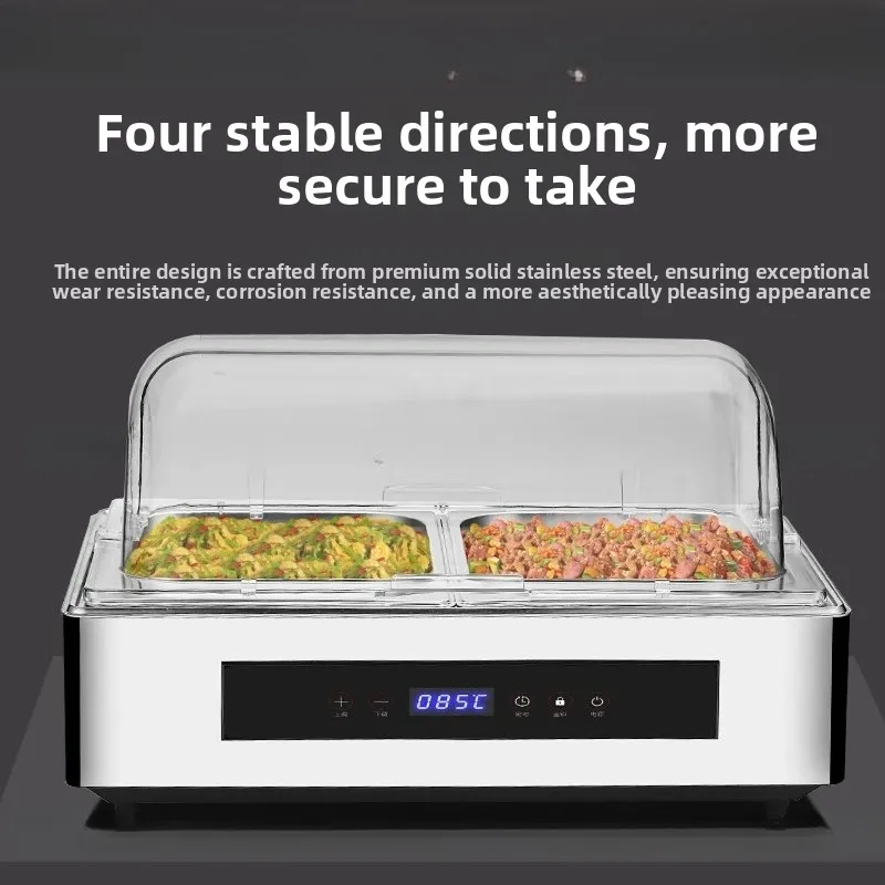 Stainless Steel Buffet Electric Heating Buffy Flip Insulation Hotel Breakfast Furnace
