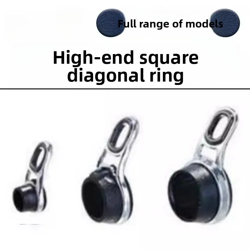 Fishing Rod Stainless Steel Guiding Ring DIY Modification Sea Fishing Gear Square Diagonal Line Ring Eye for Outdoor Camping ...