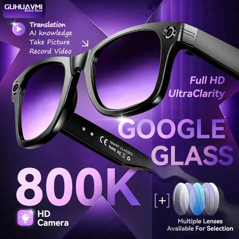 AI Smart Glasses with 8MP Camera Video Recording 100+ Languages Translation Sunglasses Bluetooth Call Music Play Men Women 2025