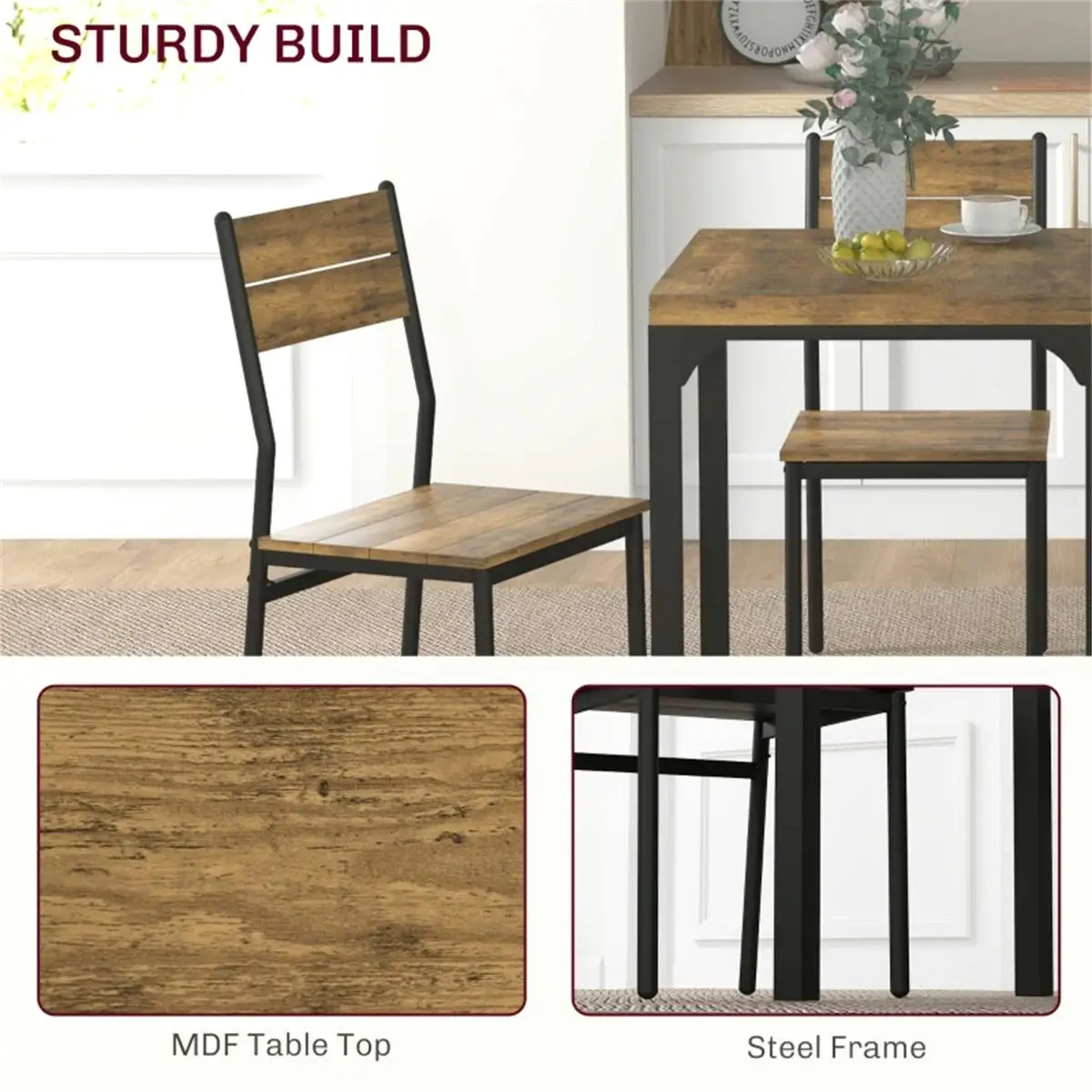 Modern Dining Table Set for 6 - Stylish & Durable Furniture for Home, Kitchen, or Dining Room