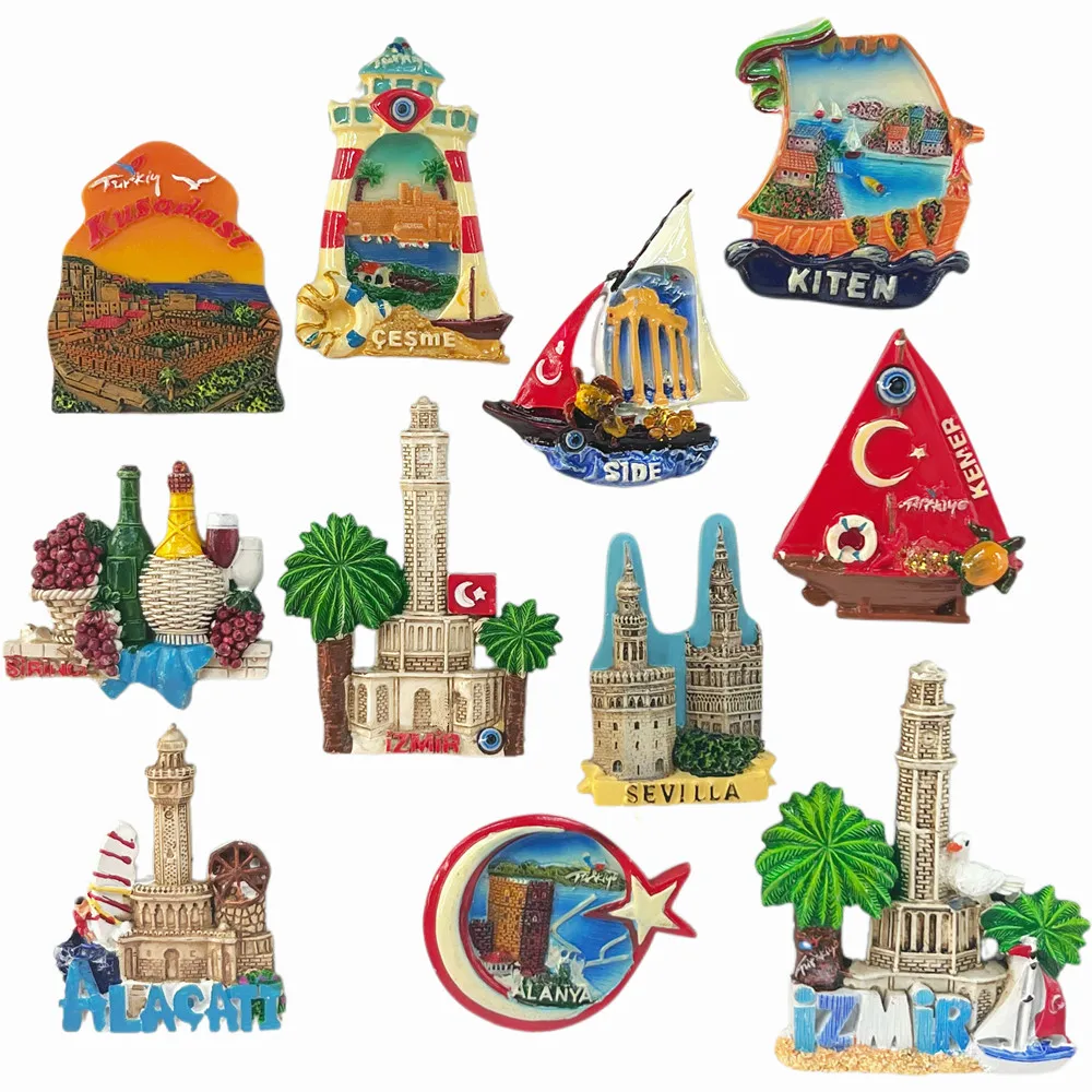 Turkey Cappadocia Landscape 3D Fridge Magnet, Resin Fairy Chimney Souvenir, Gift & Collectible