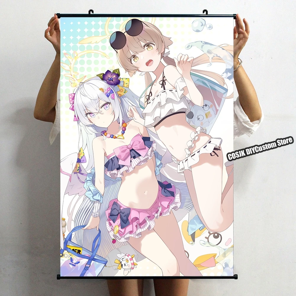 Anime Game Blue Archive Shirasu Azusa Poster Wall Scroll Home Decor Living Room Decoration Mural Collectible Holiday Art Gift