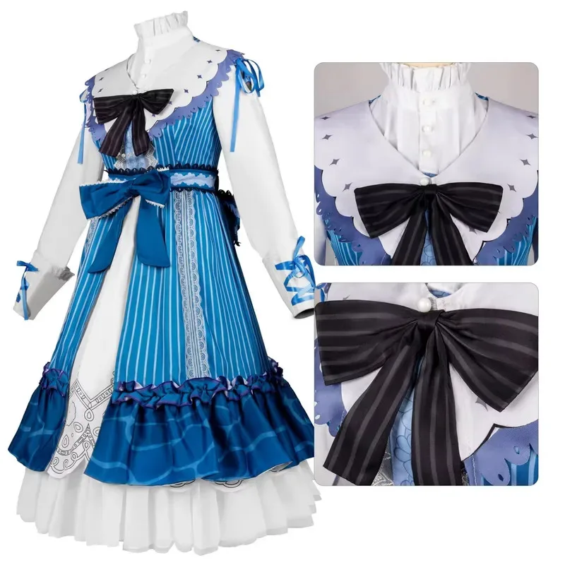 Proyecto Sekai Akiyama Mizuki Cosplay Amia disfraz mzk Lolita vestido de manga larga traje elegante peluca uniforme de Halloween ropa de escenario